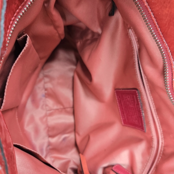 Coach Red Shoulder Bag with Luxurious Hobo Style - Picture 9 of 13